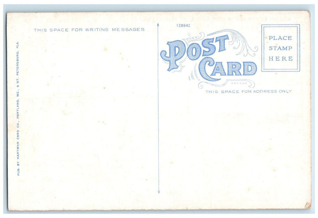 1920 Exterior Million Dollar Senior High School St Petersburg Florida Postcard