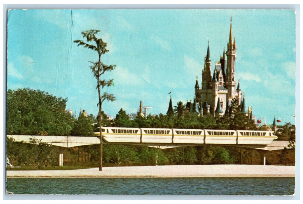 c1960 Overlooking Monorail Magic Kingdom Walt Disney World Florida FL Postcard