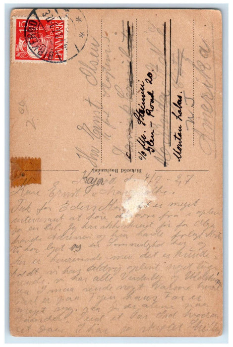 1927 View of a Home at Bidstrup Birkerod Denmark Vintage Posted Postcard