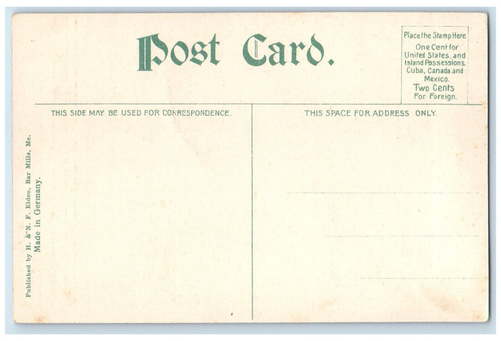 1910 Scenic View Indian Cellar Saco River Salmon Falls Maine ME Vintage Postcard