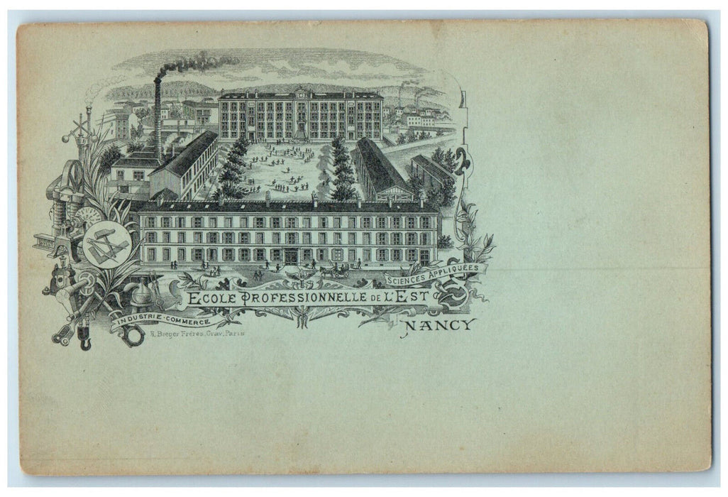 c1905 Professional School of the East Nancy Industry Commerce Postcard