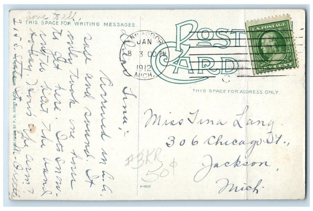 1912 Alumni Memorial Hall University Michigan Field Ann Arbor Michigan Postcard