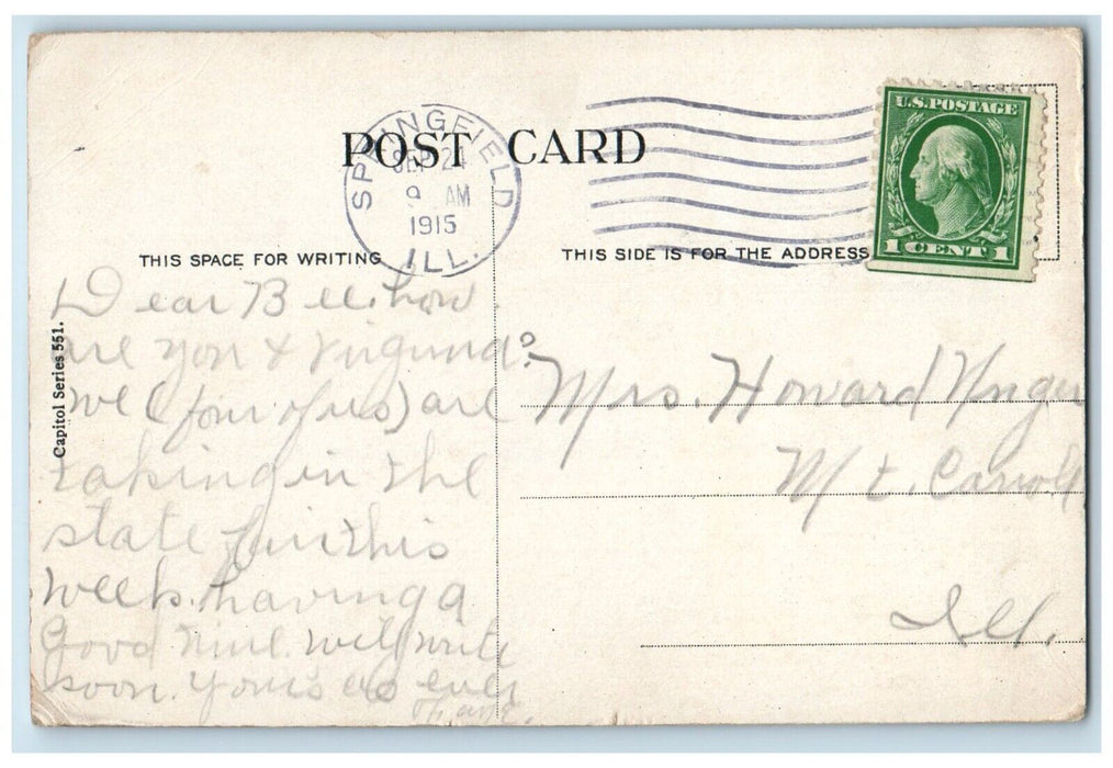 1915 Arch Dome Building State Fair Grounds Springfield Illinois Vintage Postcard