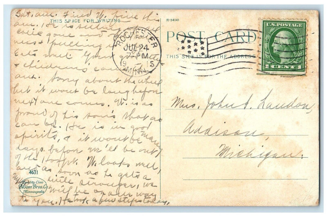 1915 Zumbro Street Residence Exterior Building Rochester Minnesota MN Postcard