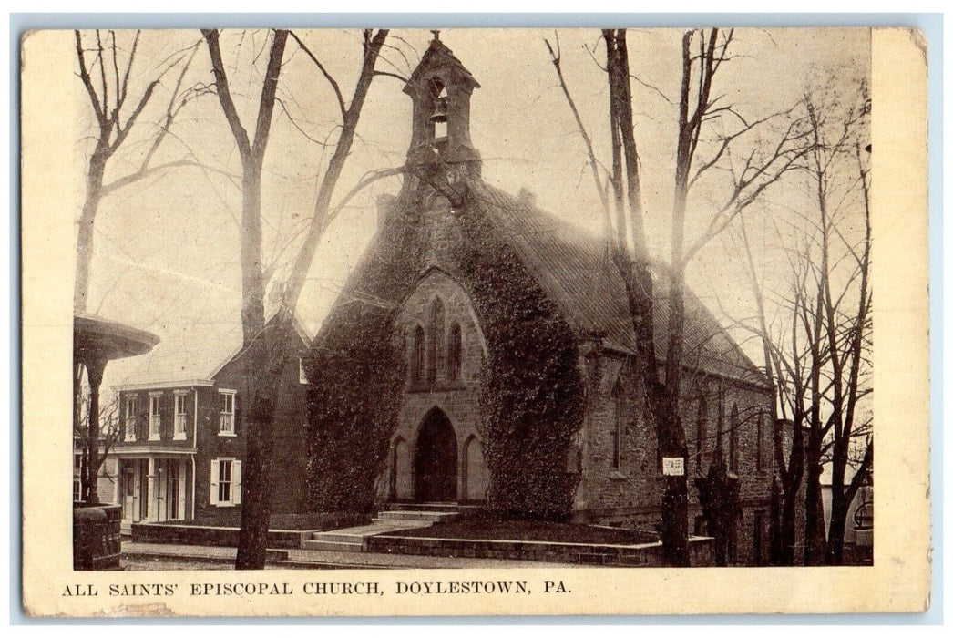 1913 All Saints Episcopal Church Chapel Doylestown Pennsylvania Vintage Postcard