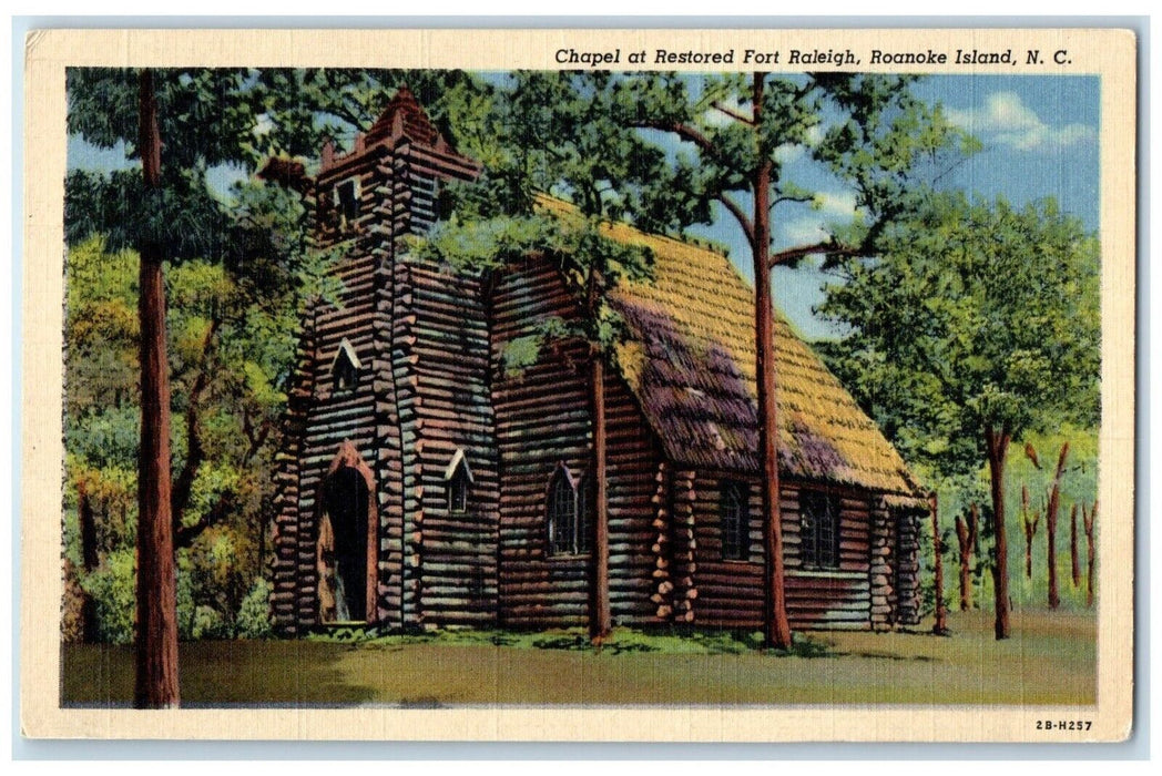 Chapel At Restored Fort Raleigh Roanoke Island North Carolina NC Postcard