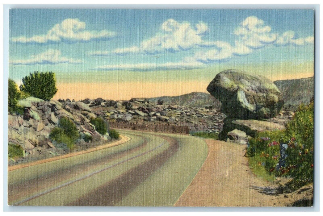 Balanced Rock Highway Entering Tijeras Canyon Albuquerque New Mexico NM Postcard