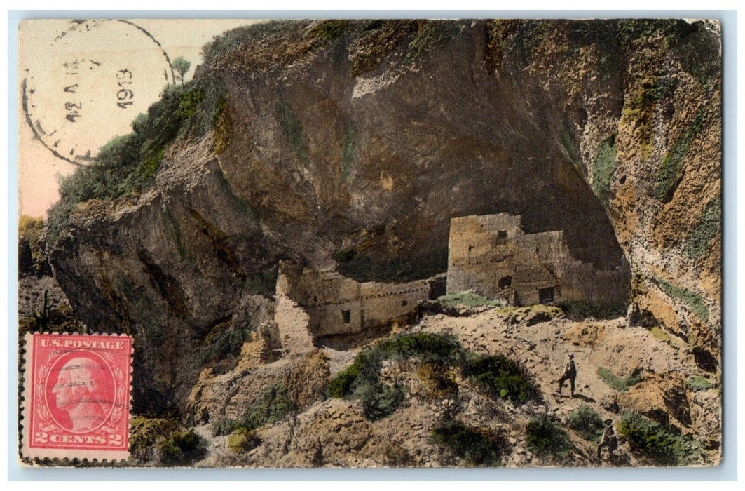 1919 View Of Prehistoric Ruins Near Roosevelt Arizona AZ Posted Antique Postcard