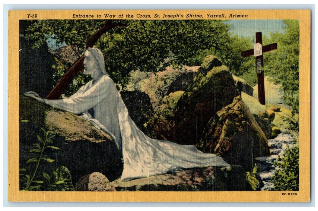 Entrance To Way Of The Cross St. Joseph's Shrine Yarnell Arizona AZ Postcard