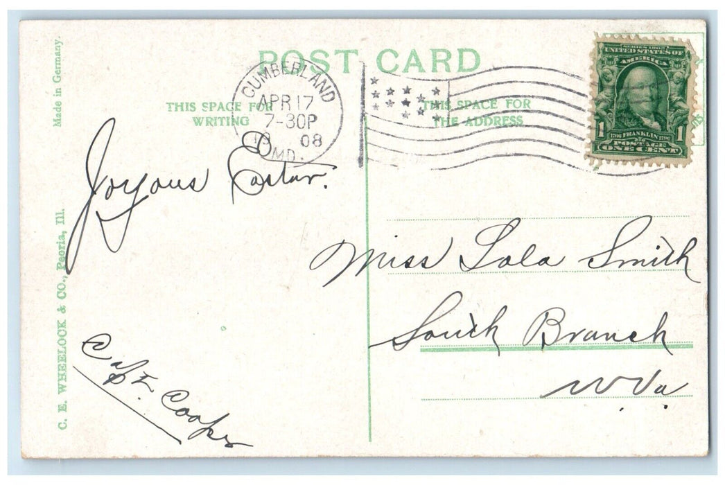 1908 Riverside Park Street Road River Lake Cumberland Maryland Vintage Postcard