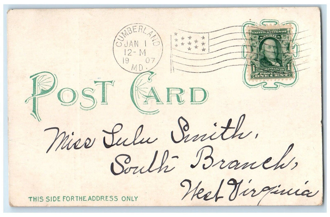 1907 Emanuel Protestant Episcopal Church Cumberland Maryland MD Vintage Postcard