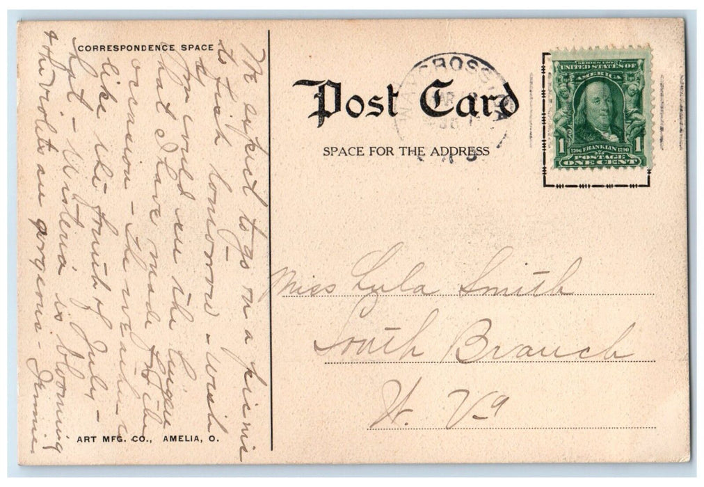 1910 Governor's Mansion Governor Exterior Tom Campbell Austin Texas TX Postcard