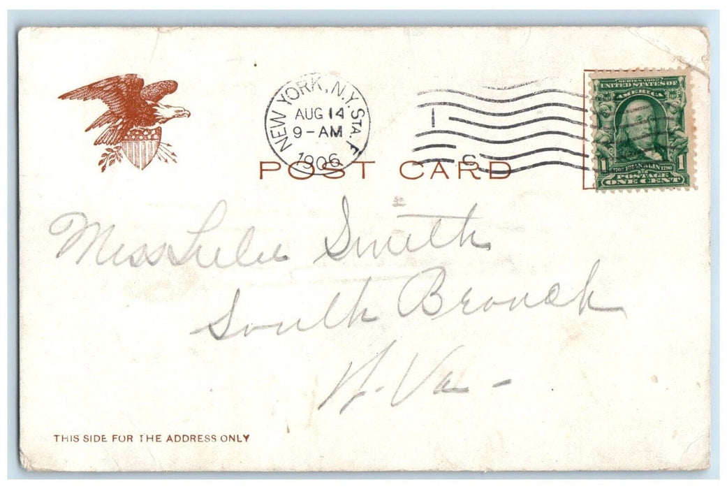 1906 Revolving Air Ship Tower Steeplechase Park Coney Island New York Postcard