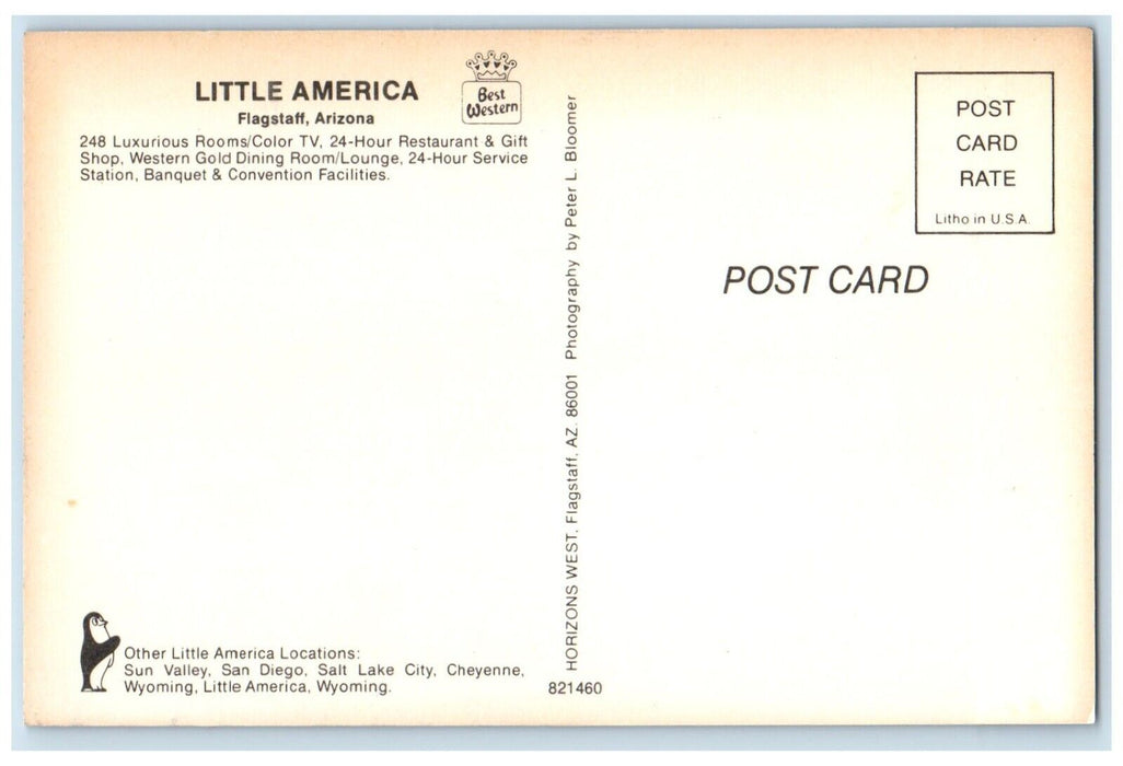 c1960 Little America Restaurant Exterior Building Flagstaff Arizona AZ Postcard