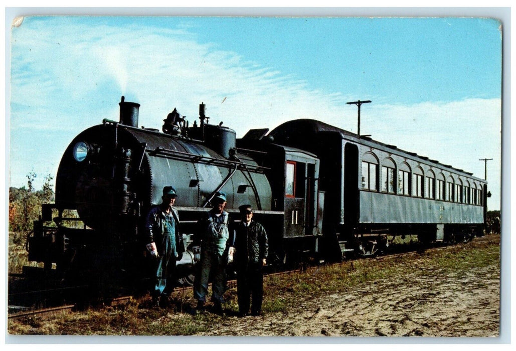 Cadillac & Lake City Railway Train No. 71 And Crew North Cadillac MI Postcard