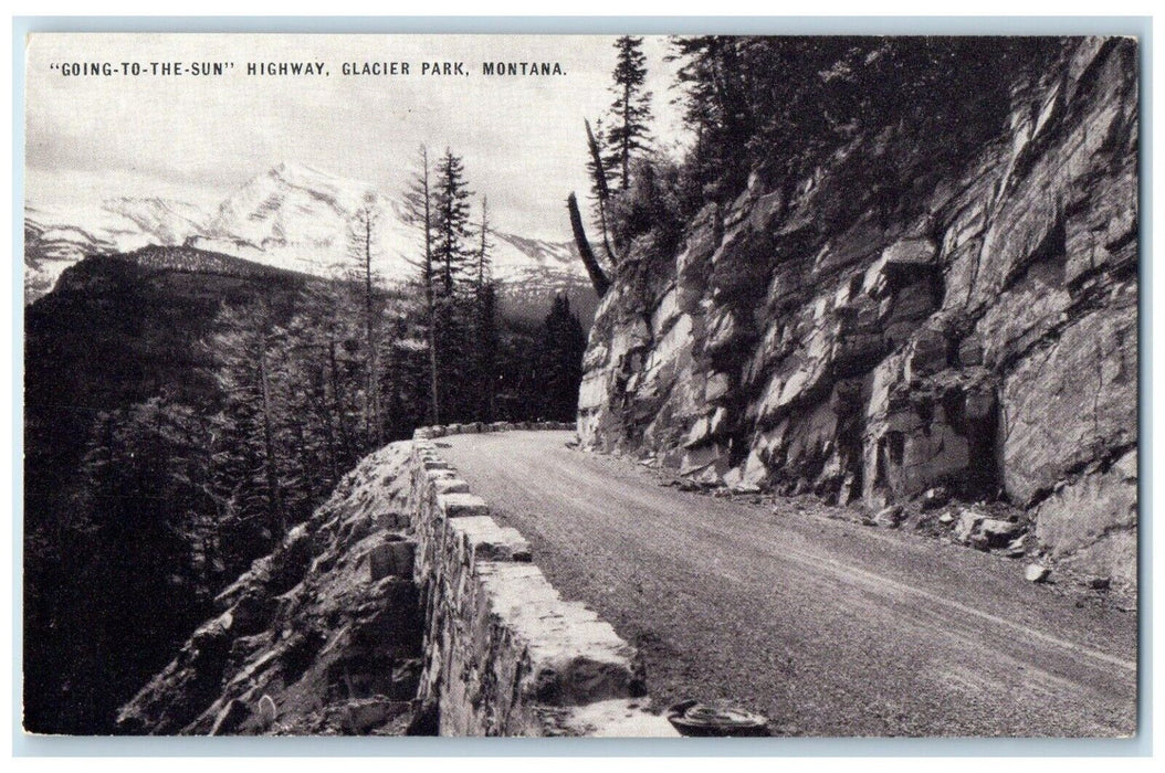 c1940 Going To The Sun Highway Conoco Touraide Glacier Park Montana MT Postcard