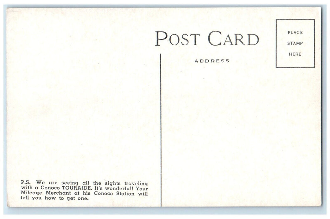 c1940 Going To The Sun Highway Conoco Touraide Glacier Park Montana MT Postcard