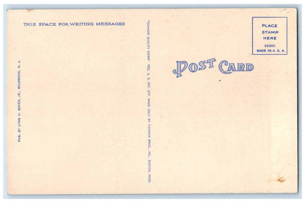 c1940 Flamingo Terrace Motel East Pine Avenue Wildwood Sea New Jersey Postcard