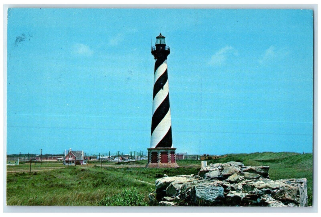 1968 Cape Hatteras National Seashore Park Lighthouse North Carolina NC Postcard