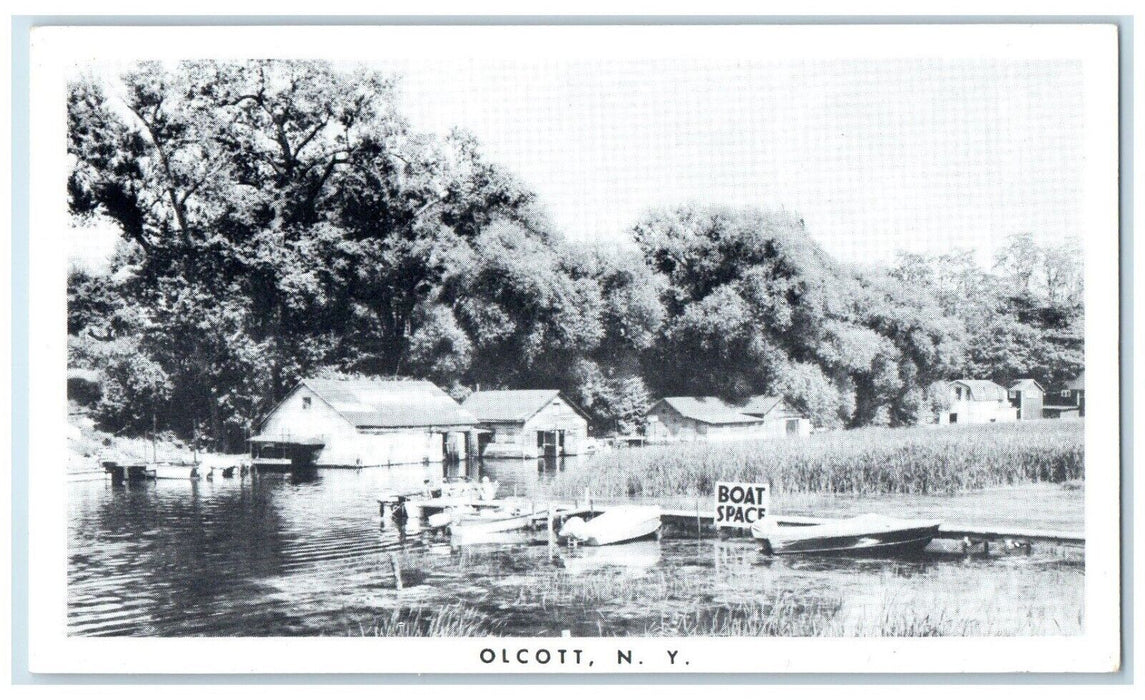 c1910's View Of River Boat Space Cabin Olcott New York NY Antique Postcard