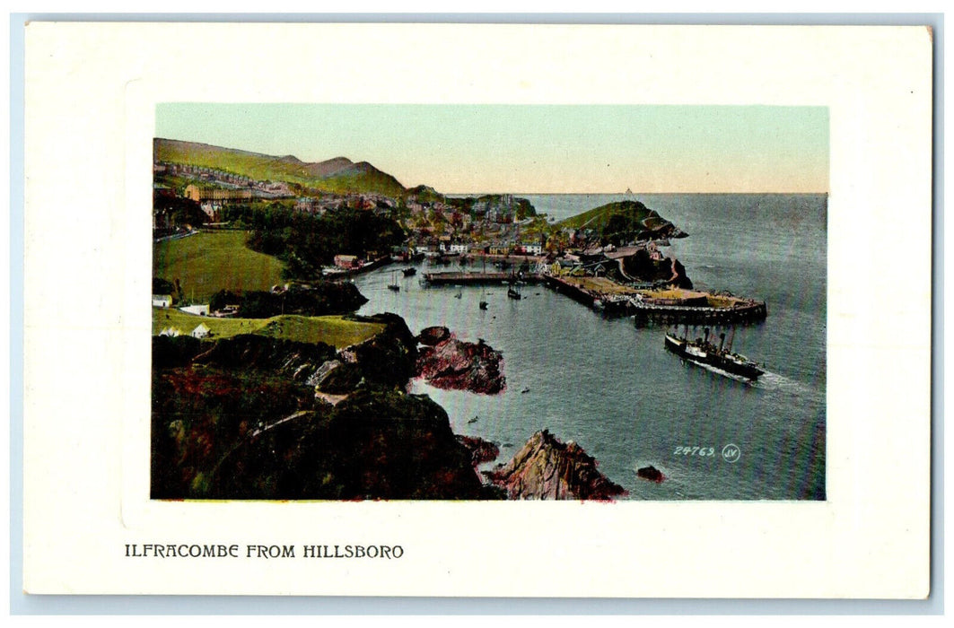 c1910 Ilfracombe from Hillsboro North Devon Coast England Valentine's Postcard