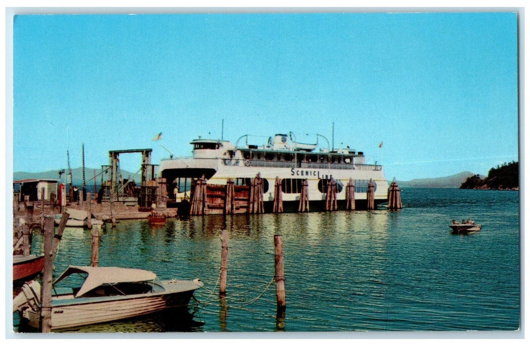 MV Champlain At Scenic Line Ferry Terminal Boat Fort Kent New York NY Postcard