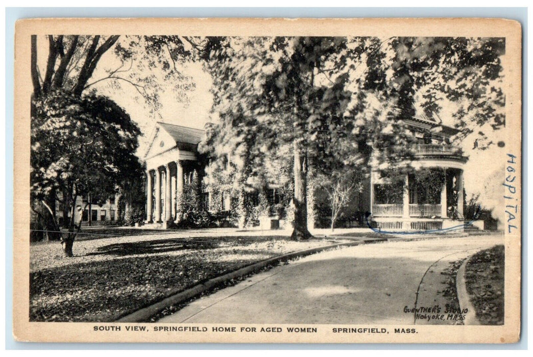South View Springfield Home For Aged Women Springfield Massachusetts MA Postcard