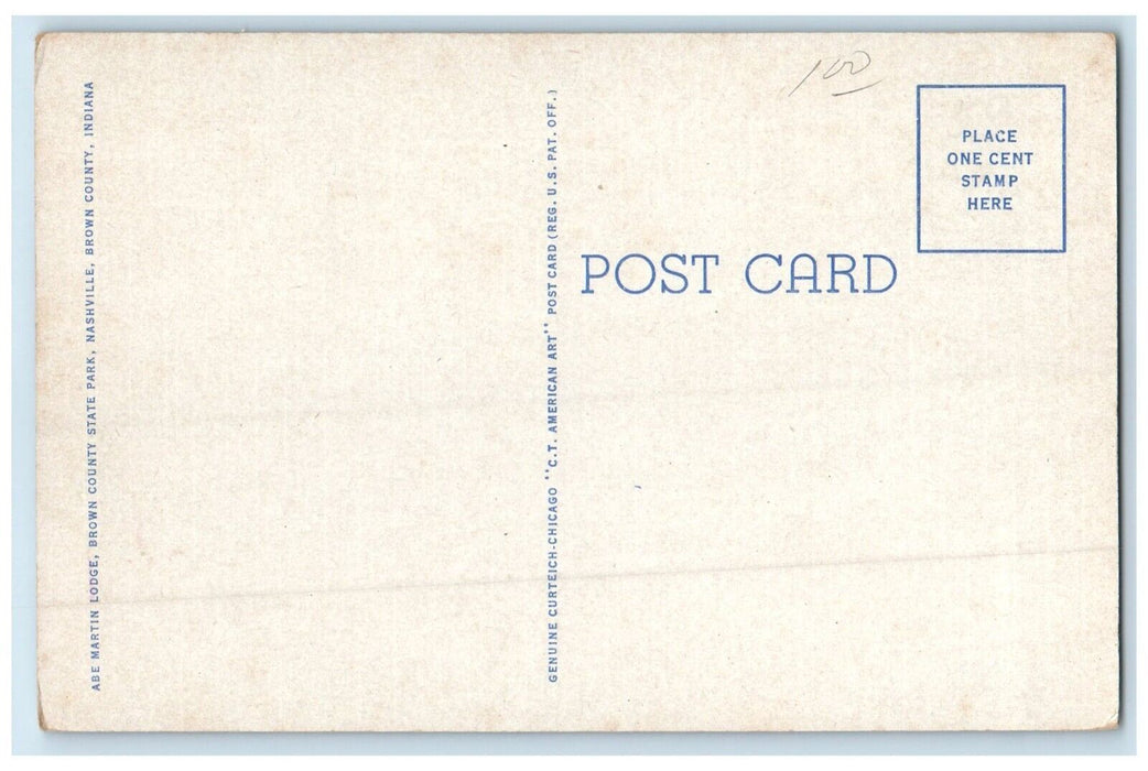 c1930's Abe Martin Lodge Brown County State Park Nashville Indiana IN Postcard