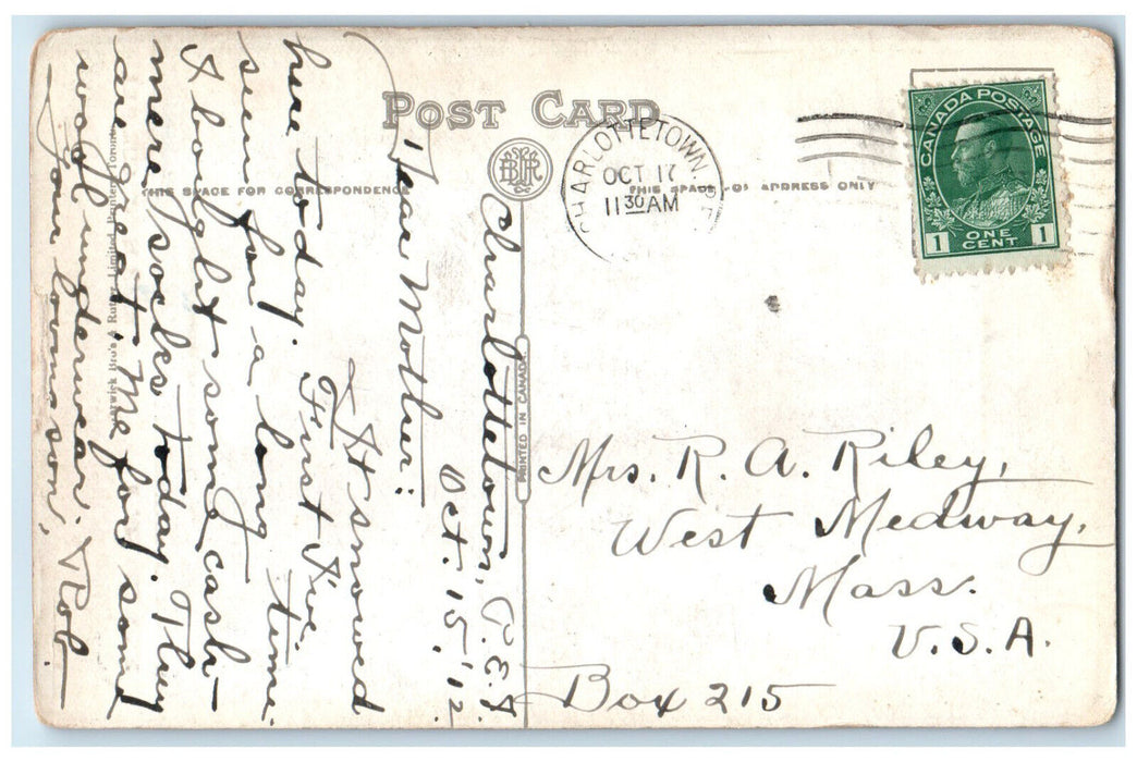 1912 Sturgeon River Near Montague Prince Edward Island Canada Posted Postcard