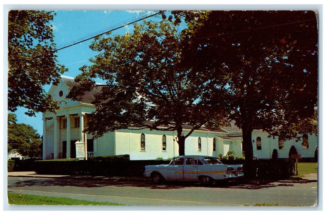 1975 St. Francis Xavier Catholic Church Car Hyannis Cape Cod MA Vintage Postcard