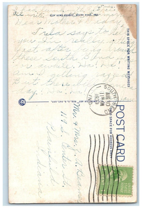 1939 Log Chapel University Of Notre Dame Near South Bend Indiana IN Postcard