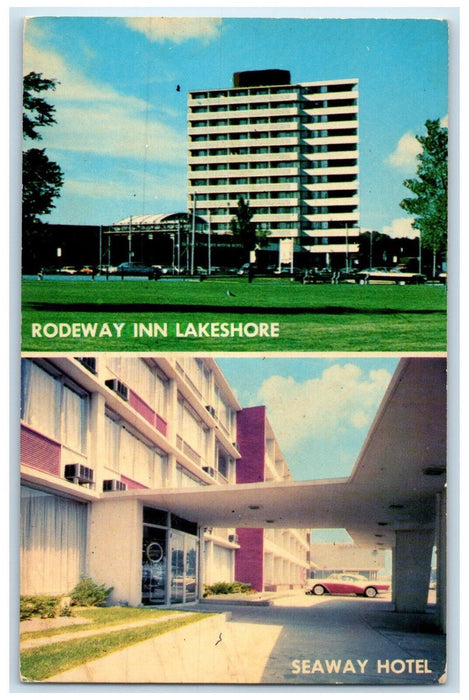 1980 Seaway Hotel Rodeway Inn Lakeshore Toronto Ontario Canada Postcard