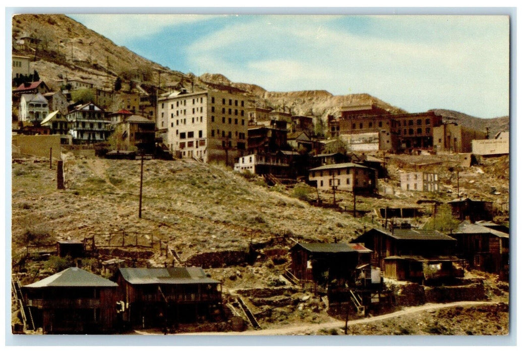 c1960 Old Copper Mining Town Steep Mingus Rocky Mountain Jerome Arizona Postcard