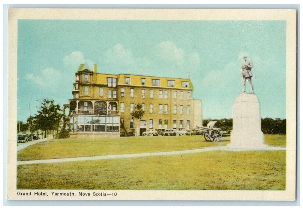 c1940's Grand Hotel Yarmouth Nova Scotia Canada Vintage Unposted Postcard