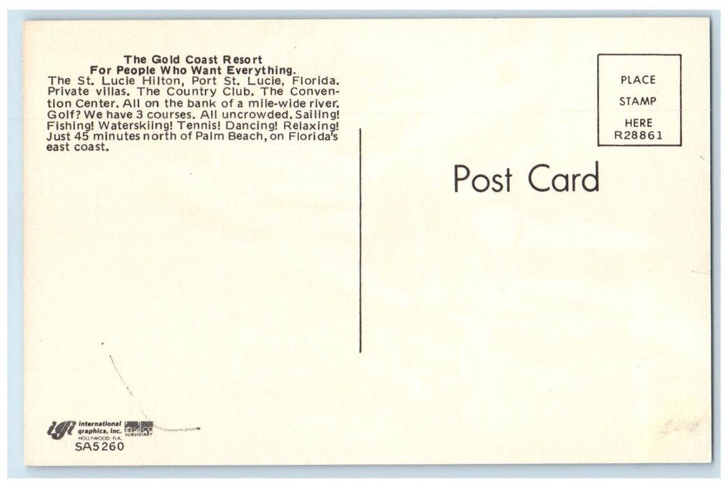 c1960 Gold Coast Resort People Who Want Everything St. Lucie Florida FL Postcard