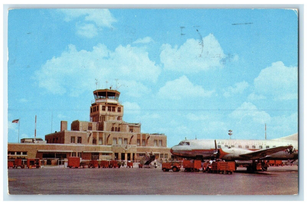 1955 Oklahoma City Air Terminal Exterior Plane Oklahoma City Oklahoma Postcard