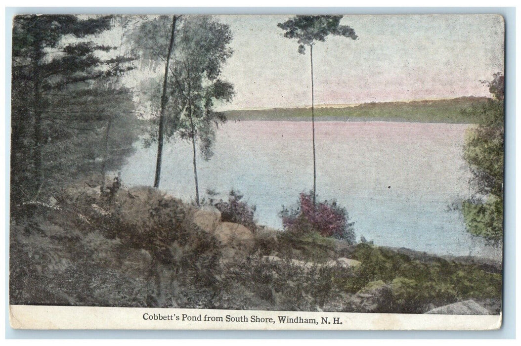c1910's Cobbett's Pond From South Shore Windham New Hampshire NH Posted Postcard