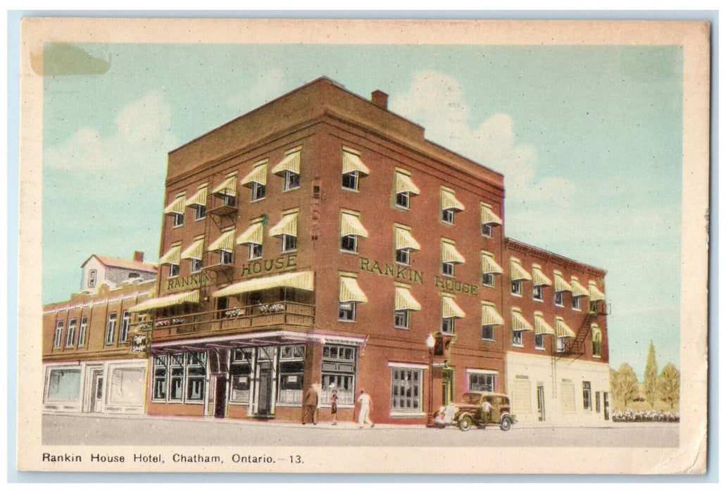 1948 Rankin House Hotel Chatham Ontario Canada Posted Vintage Postcard
