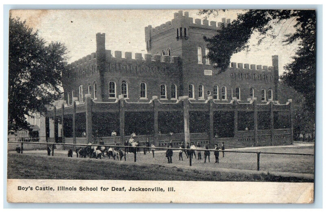 c1910 Boy's Castle Illinois School Deaf Jacksonville Illinois Vintage Postcard