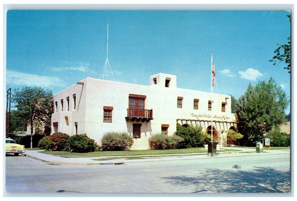 c1960 United States Post Office Exterior Building Alamogordo New Mexico Postcard