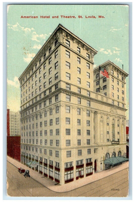 c1910's American Hotel And Theatre Building St. Louis Missouri MO Postcard