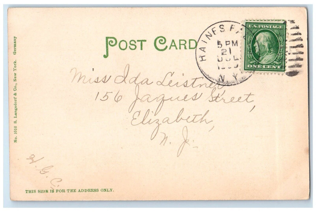 1909 Jacobs Ladder Bears Den North Mt Catskill Mountains New Jersey NJ Postcard