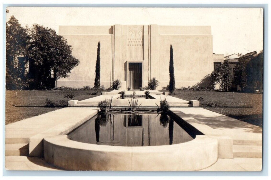 c1920's Public Library Art Wing Anderson Santa Barbara CA RPPC Photo Postcard