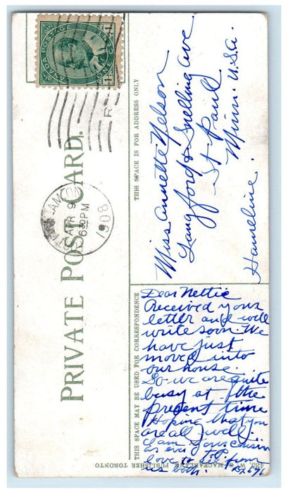 1908 Railway System Cache Lake Algonquin National Park Ontario Canada Postcard
