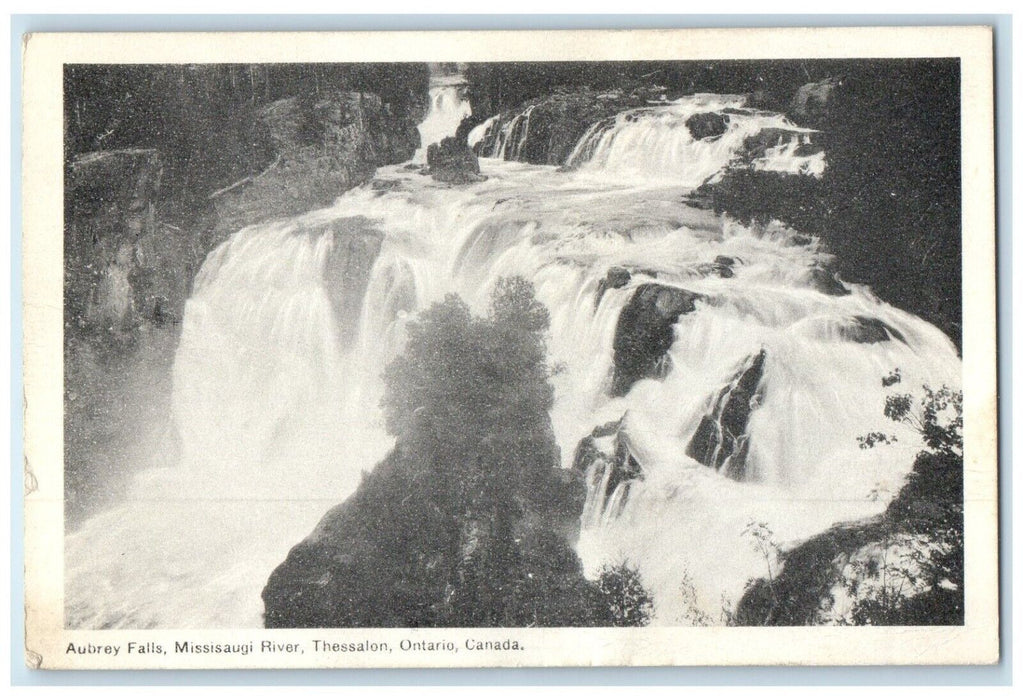 1955 Aubrey Falls Missisaugi River Thessalon Ontario Canada Vintage Postcard