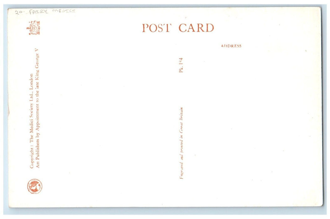 The Enchantrees By Margaret W. Tarrant Ferry Medici Mushroom Snail Postcard