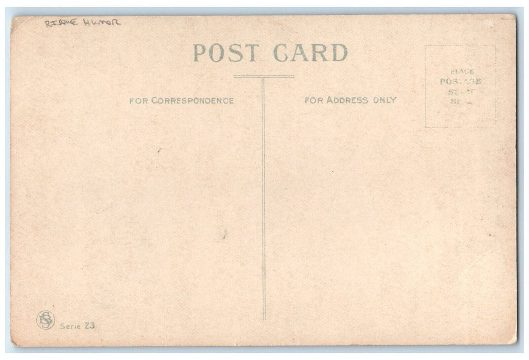 c1910's Pretty Woman Are You Game Risque Humor Unposted Antique Postcard