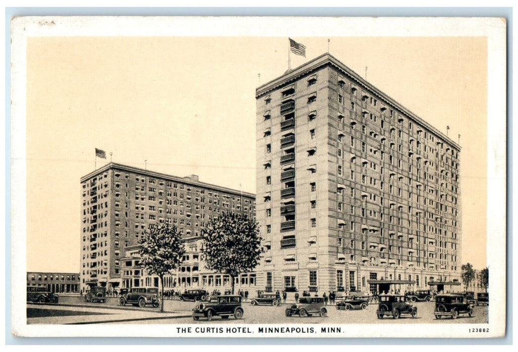 c1920 Curtis Hotel Exterior Building Northwest Minneapolis Minnesota MN Postcard