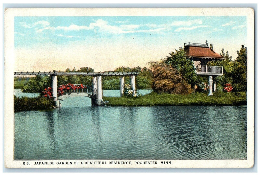 1929 Japanese Garden Beautiful Residence Exterior Rochester Minnesota Postcard