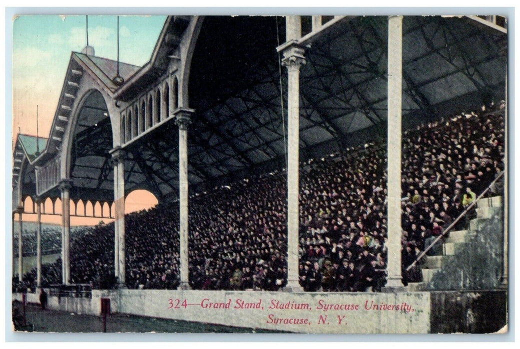 1911 Grand Stand Stadium Syracuse University Syracuse New York NY Postcard